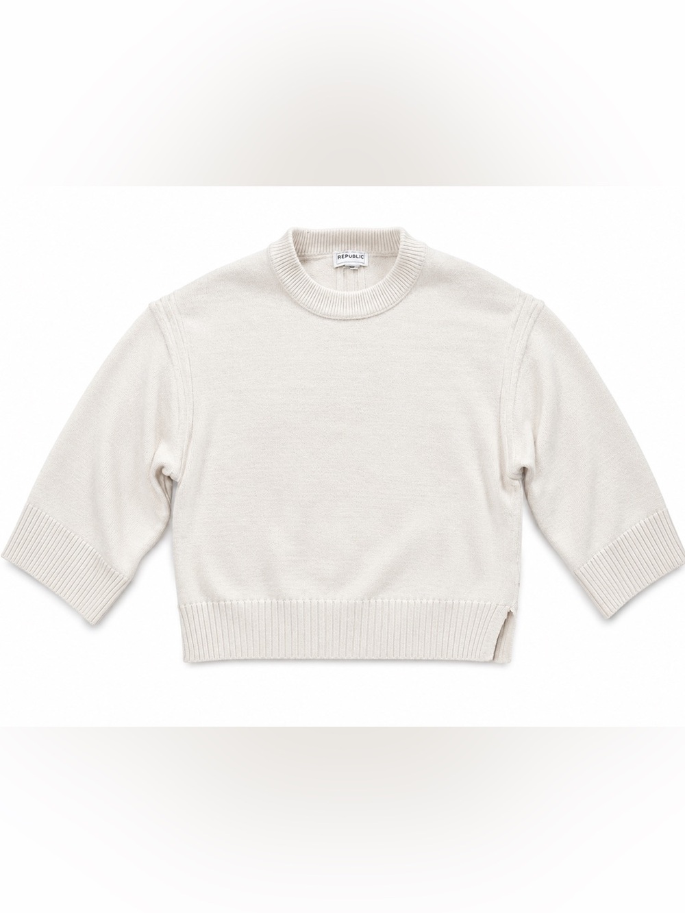 For The Republic Cream Crewneck Sweater